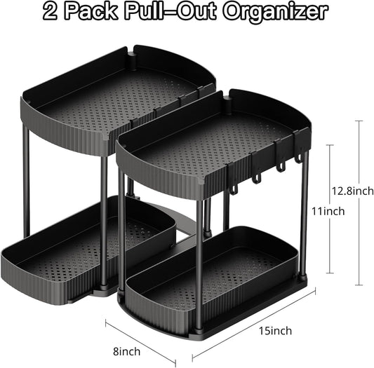 Setara Nav™ 2-Pack Multi-Purpose Under-Sink Pull-Out Storage Organizers