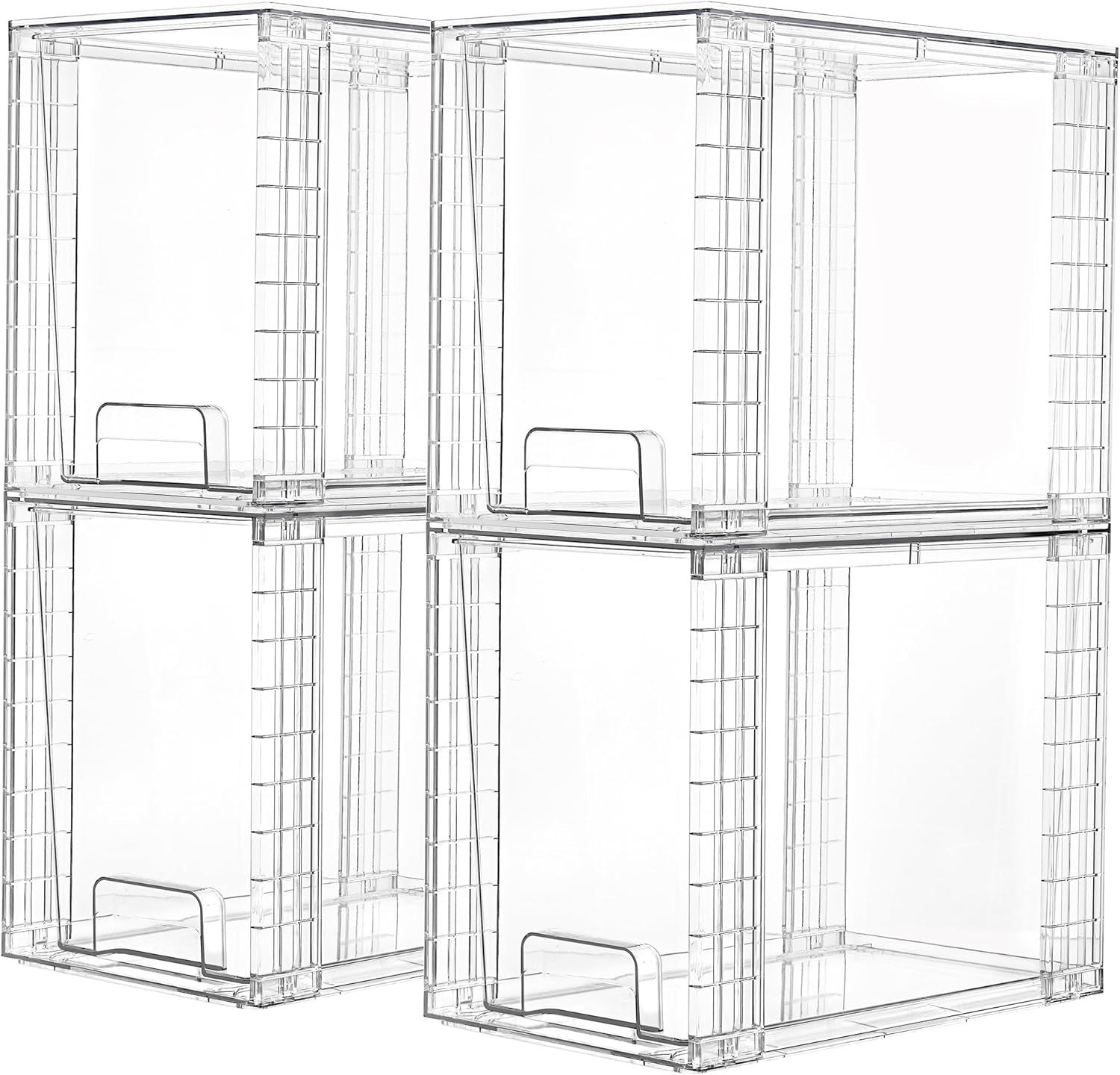 Setara Nav™ 4-Pack Stackable Clear Storage Drawers (9.7" High)
