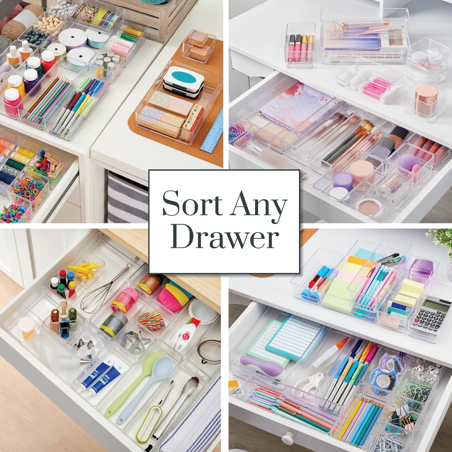 Setara Nav™ 18-Piece Premium Stackable Drawer Organizer Set