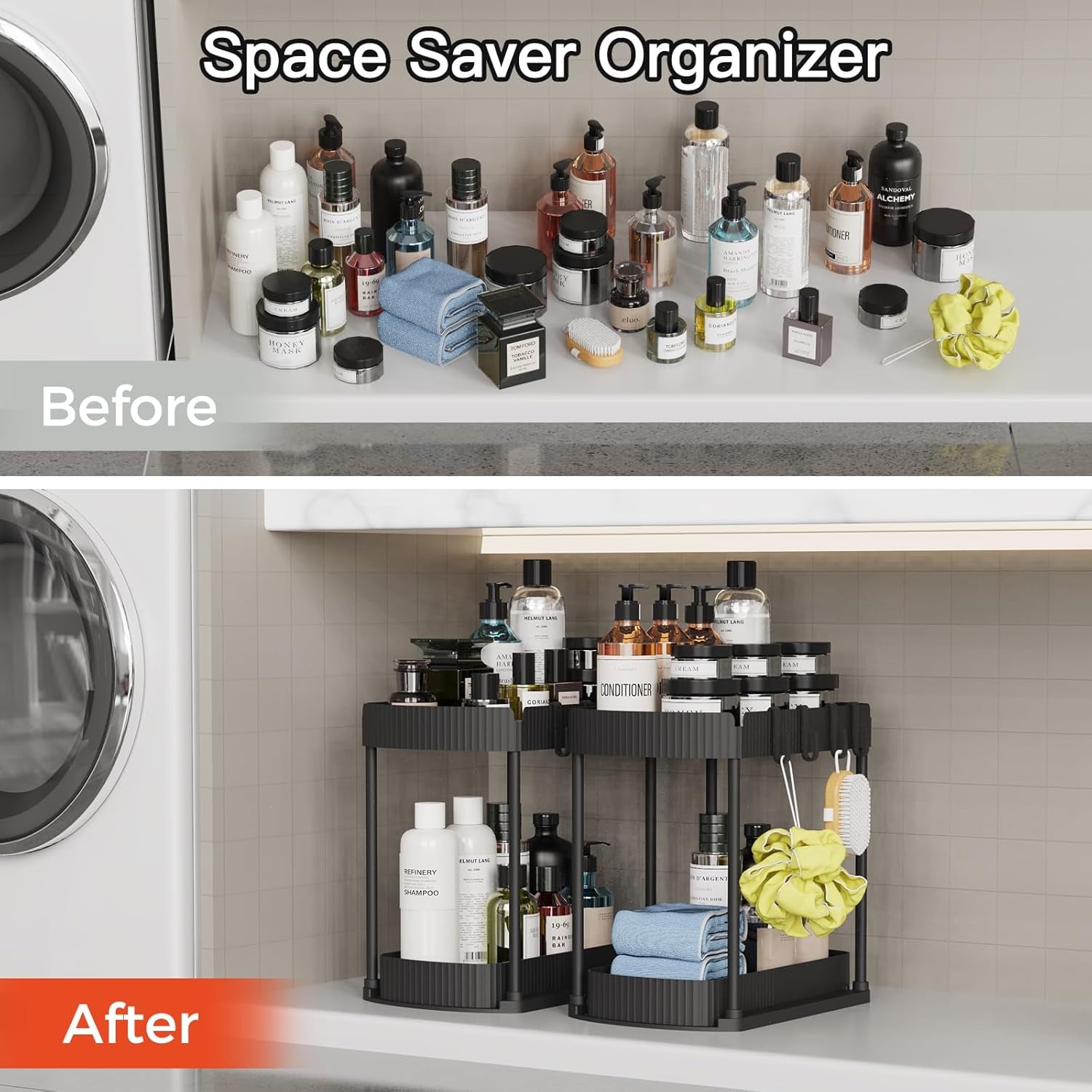 Setara Nav™ 2-Pack Multi-Purpose Under-Sink Pull-Out Storage Organizers