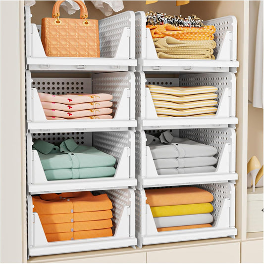 Setara Nav™ Modular Stackable Closet Organizer Baskets (5-Pack)