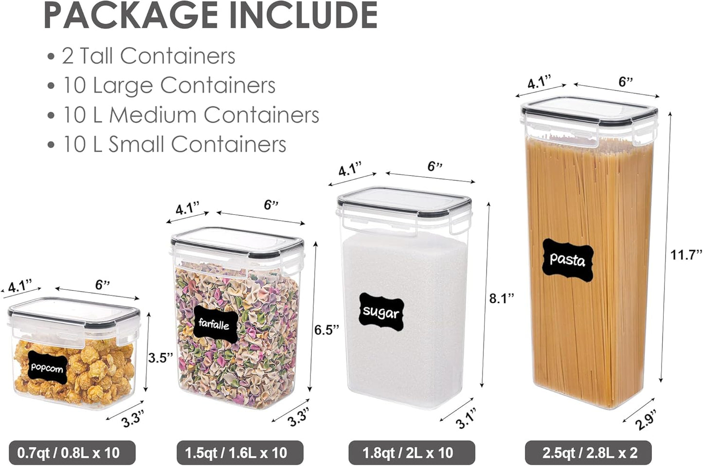Setara Nav™ 32-Piece Airtight Food Storage Container Set