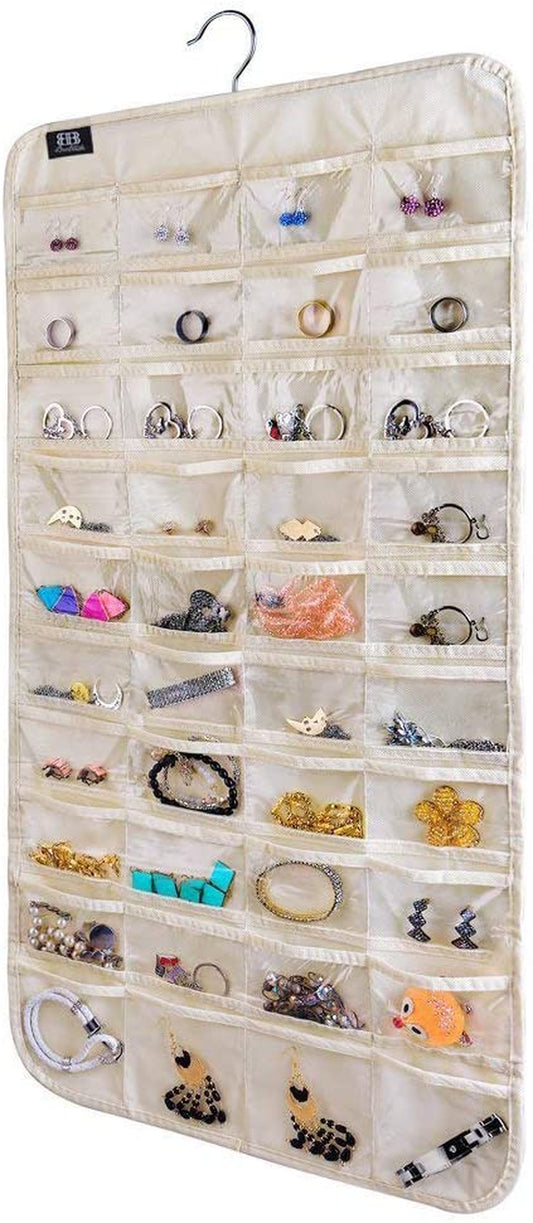 Setara Nav™ 80-Pocket Dual-Sided Hanging Jewelry & Accessories Organizer