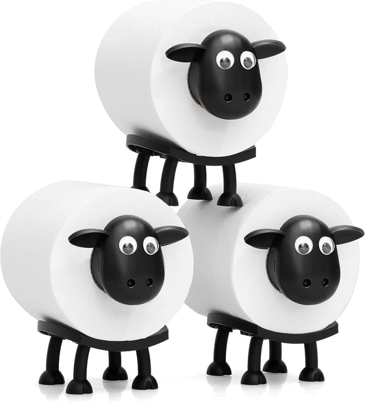 Setara Nav™ Premium 3D-Printed Sheep Toilet Paper Roll Holder (3-Piece Set)