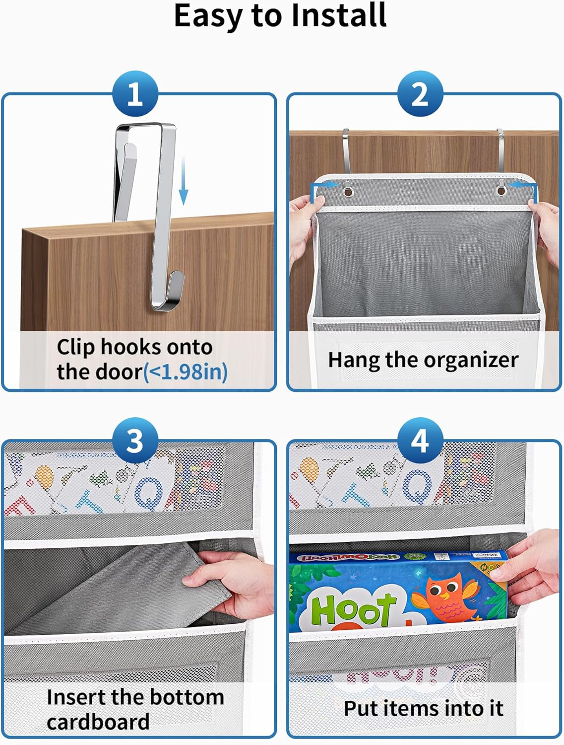 Setara Nav™ 5-Shelf Over the Door Hanging Storage Organizer