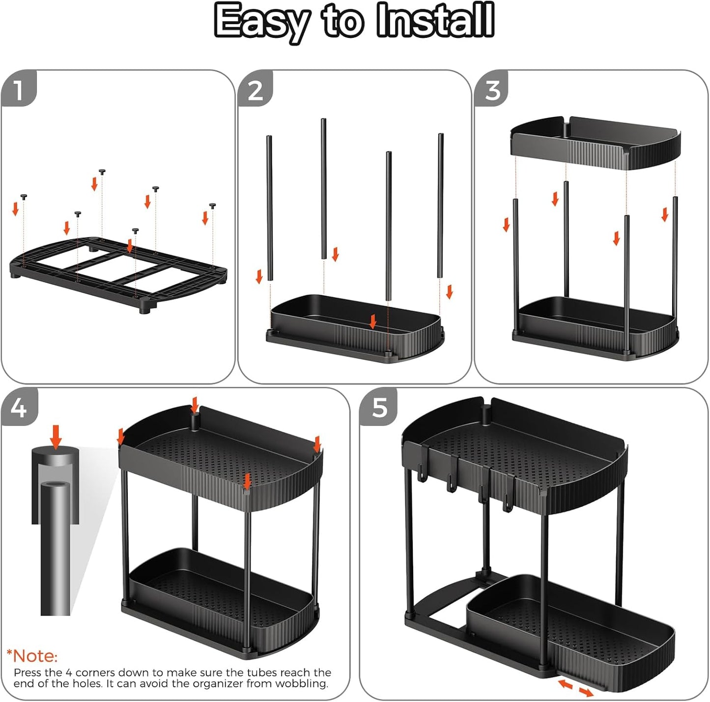 Setara Nav™ 2-Pack Multi-Purpose Under-Sink Pull-Out Storage Organizers