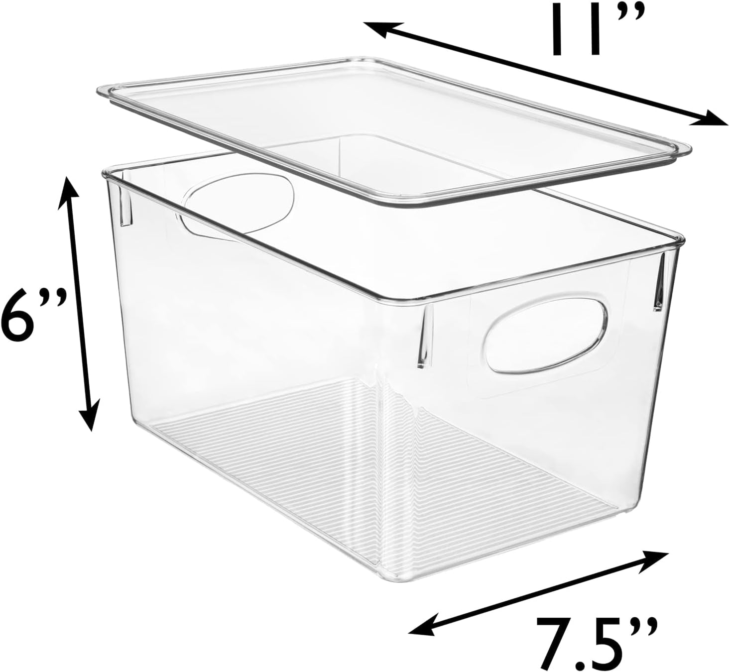 Setara Nav™ 4-Pack Premium Clear Storage Bins with Lids